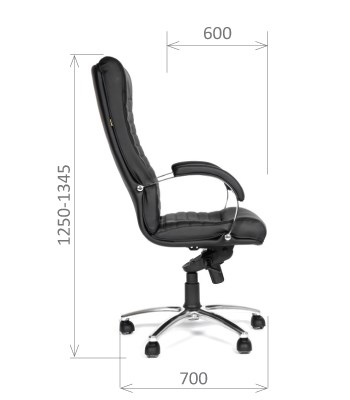 Офисное кресло CHAIRMAN 480 Экокожа премиум черная в Уфе - изображение 2